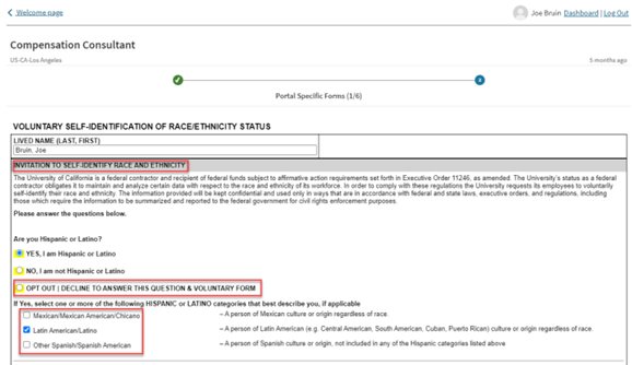 a screenshot of the job website application