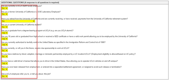 a screenshot of the job website application